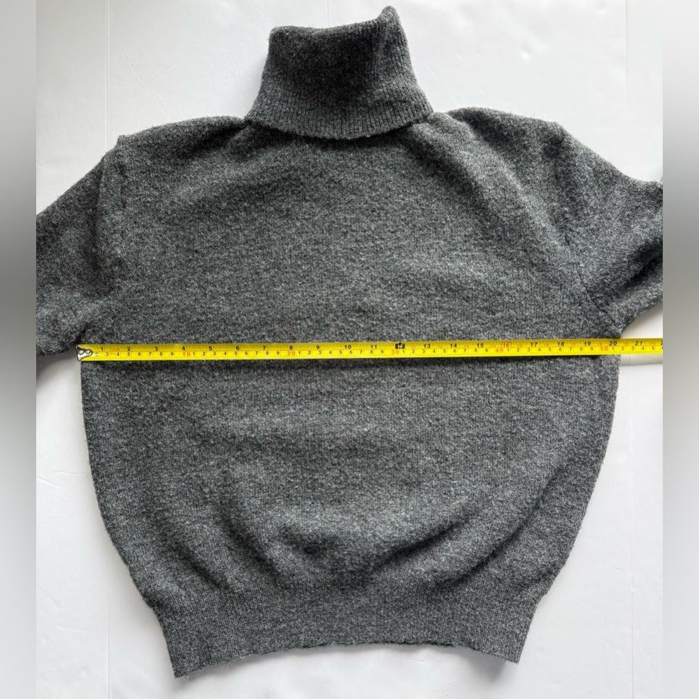 H&M Turtleneck Sweater Soft-Knit Loose-Fit Dark Gray Melange Size S - Picture 8 of 10